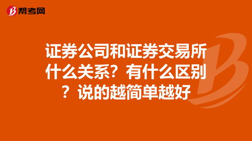 证券交易所和证券公司哪个好(证券公司和交易所是什么关系)