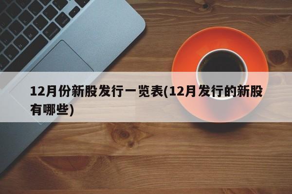 12月份新股发行一览表(12月发行的新股有哪些)
