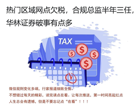 忘了纳税？半年三任合规总监，华林证券事有点多