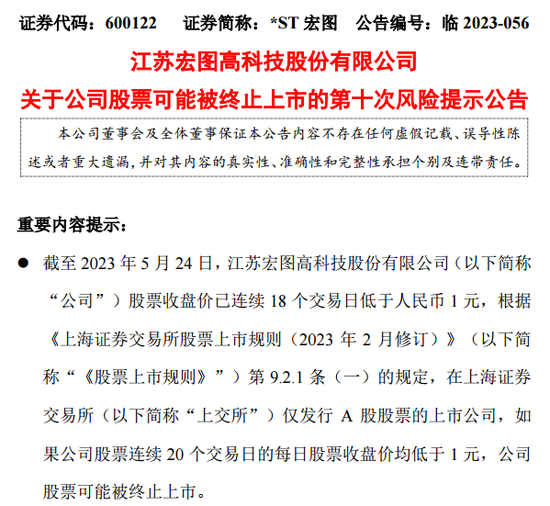 *ST宏图告别A股仅剩1天，面值退市会成常态吗？