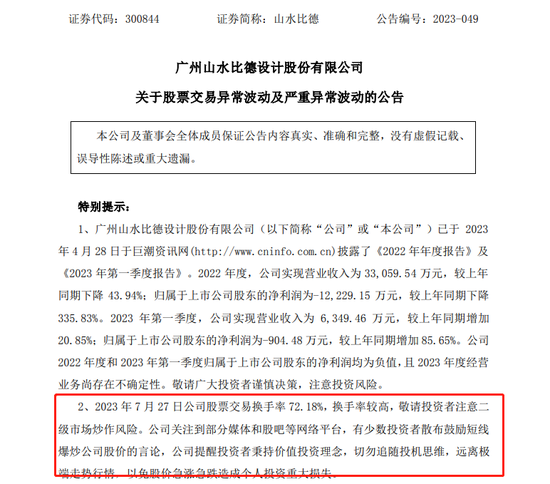 1天换手超70%，4天股价几乎翻倍！牛股紧急提醒：有人散布鼓励短线爆炒言论！